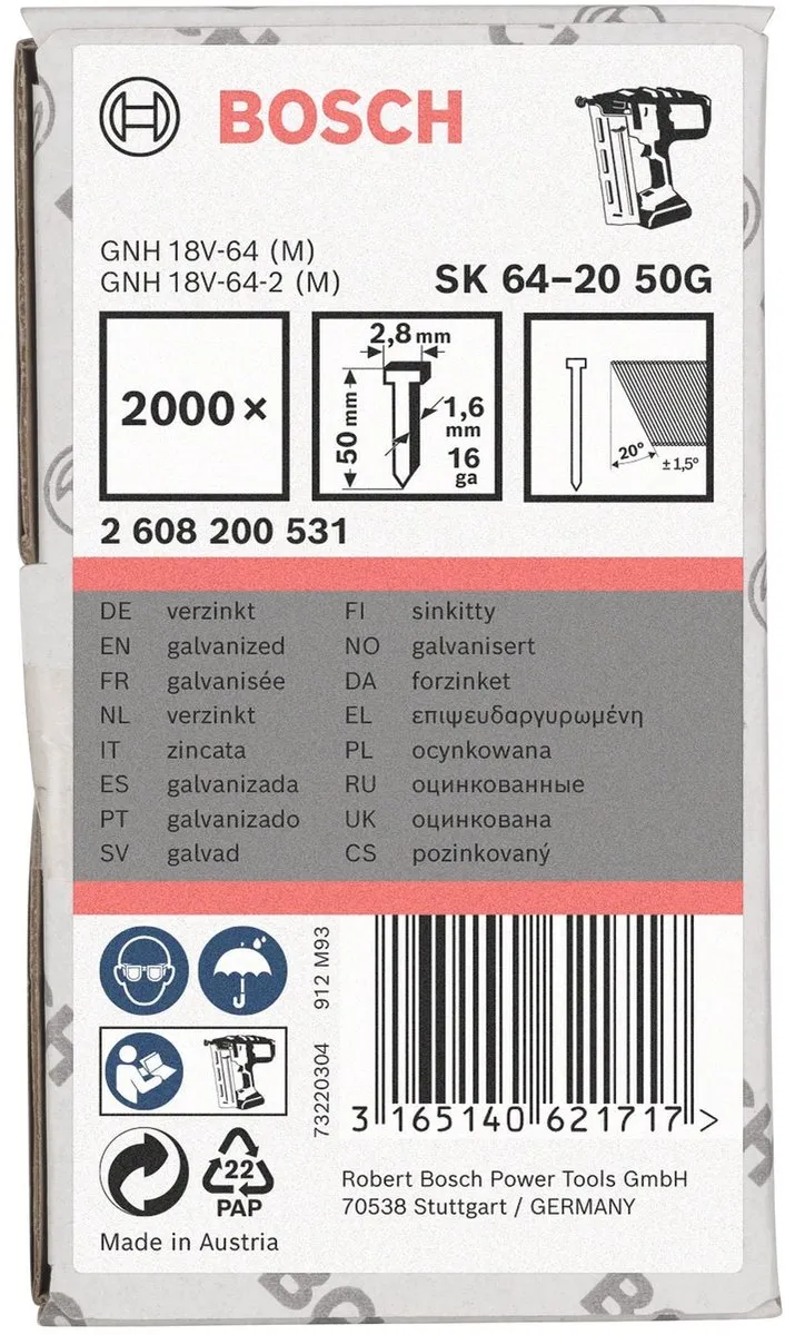 Bosch SPIJKER SK64-20 50G Nagel