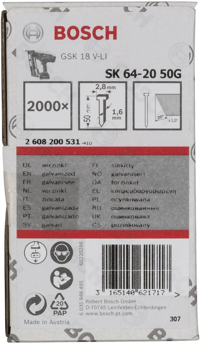 Bosch SPIJKER SK64-20 50G Nagel