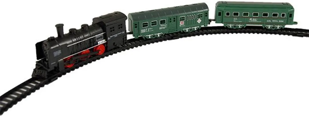 Johntoy Treinrails Klassieke Stoomtrein 13-delig - Zwart - afbeelding 4 van 5