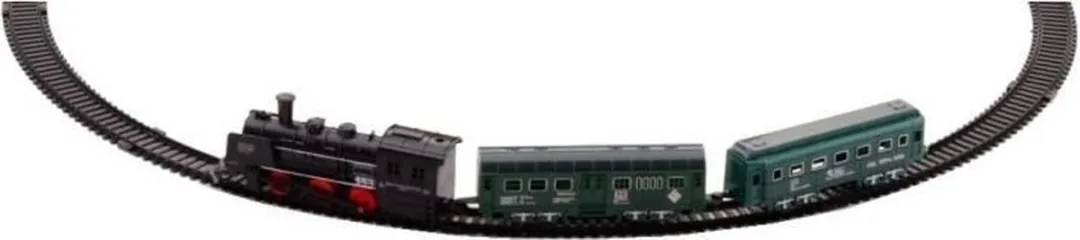 Johntoy Treinrails Klassieke Stoomtrein 13-delig - Zwart - afbeelding 2 van 5