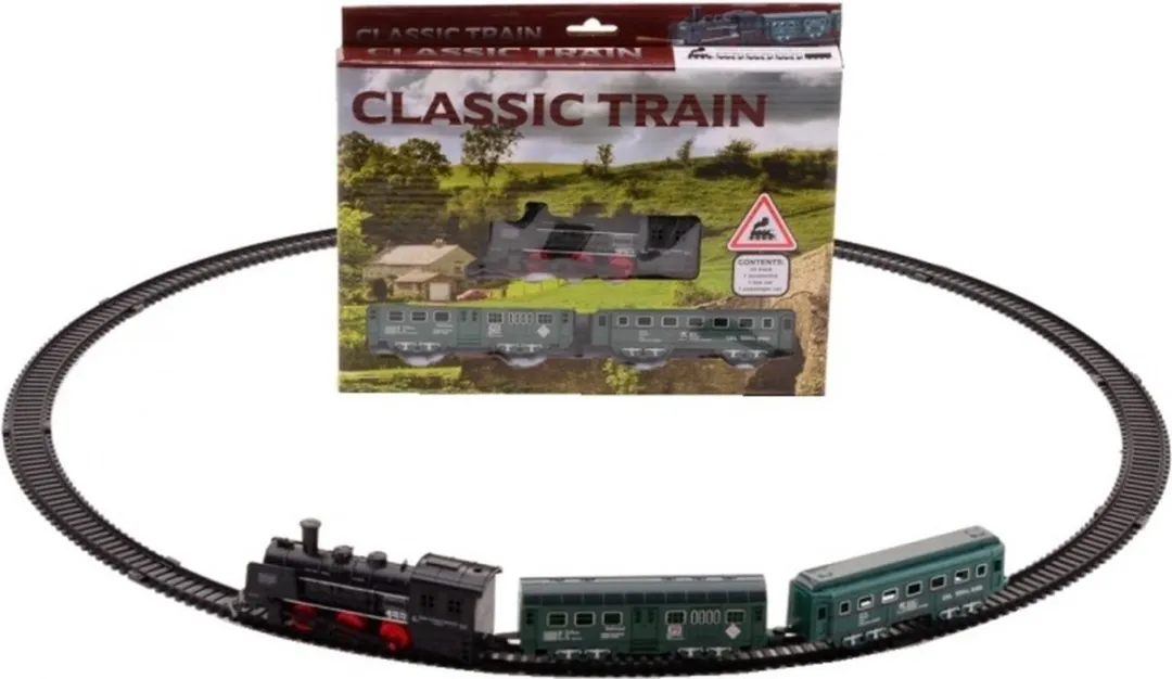 Johntoy Treinrails Klassieke Stoomtrein 13-delig - Zwart - afbeelding 5 van 5