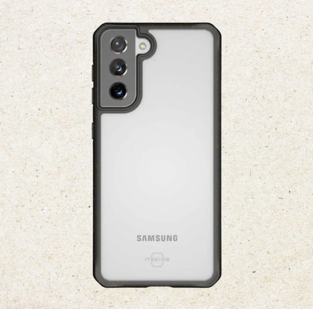 Itskins Feroniabio Galaxy S21+ Hoesje - Level 2 Transparant & Zwart