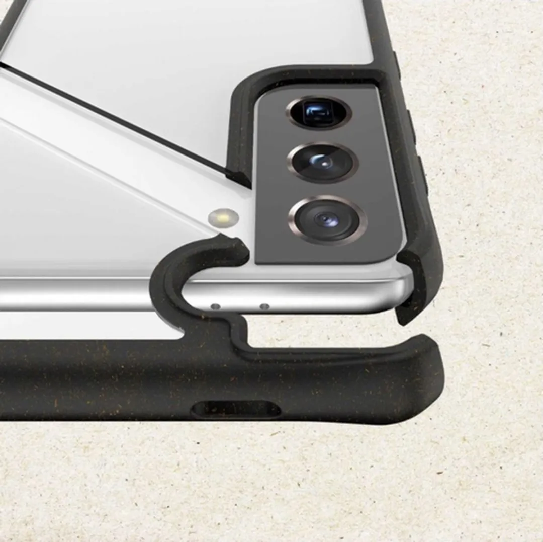Itskins Feroniabio Galaxy S21+ Hoesje - Level 2 Transparant & Zwart