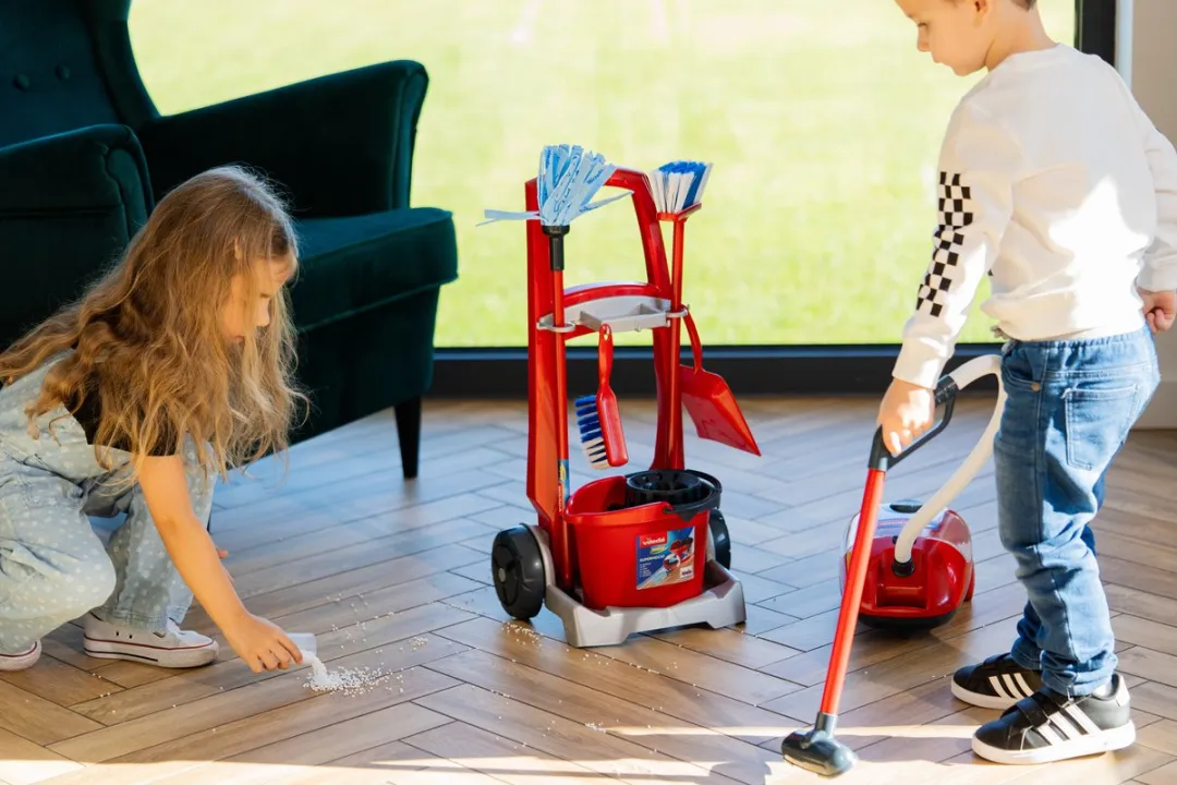 Klein Toys Vileda Speelgoed Schoonmaaktrolley - Rood