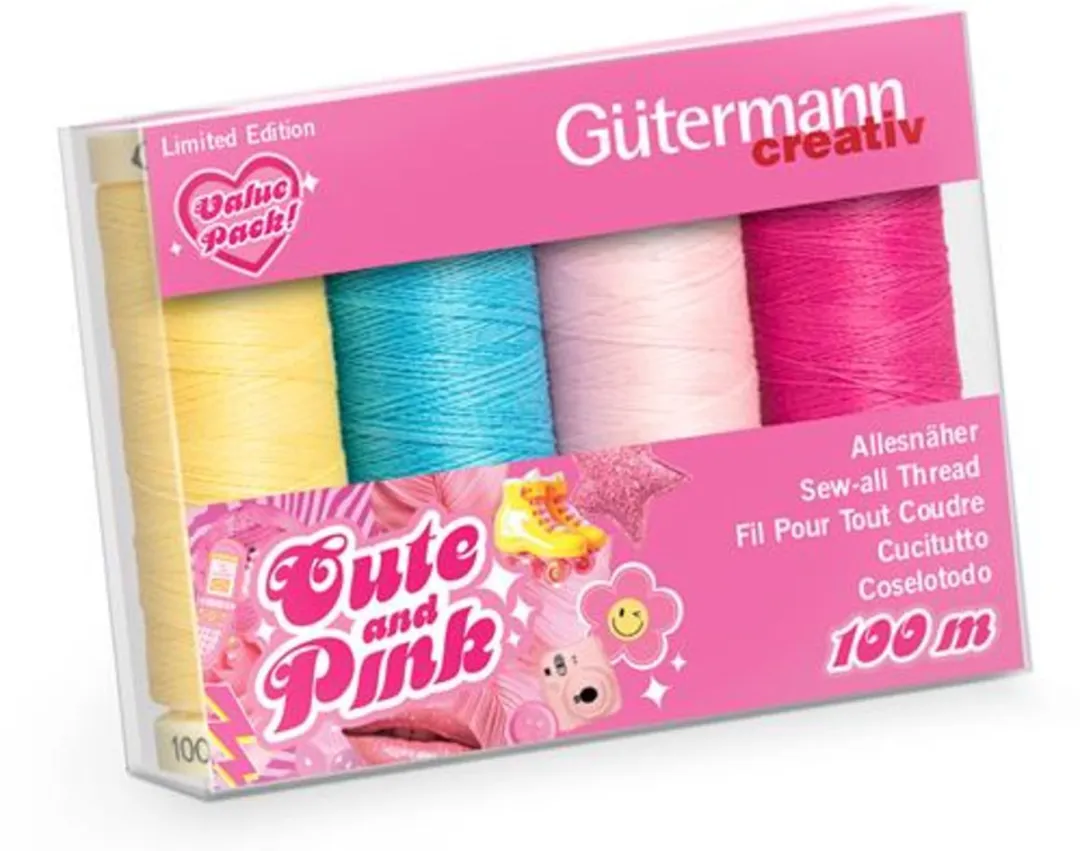 Gutermann Cute and Pink Naaigarenset 4x100m