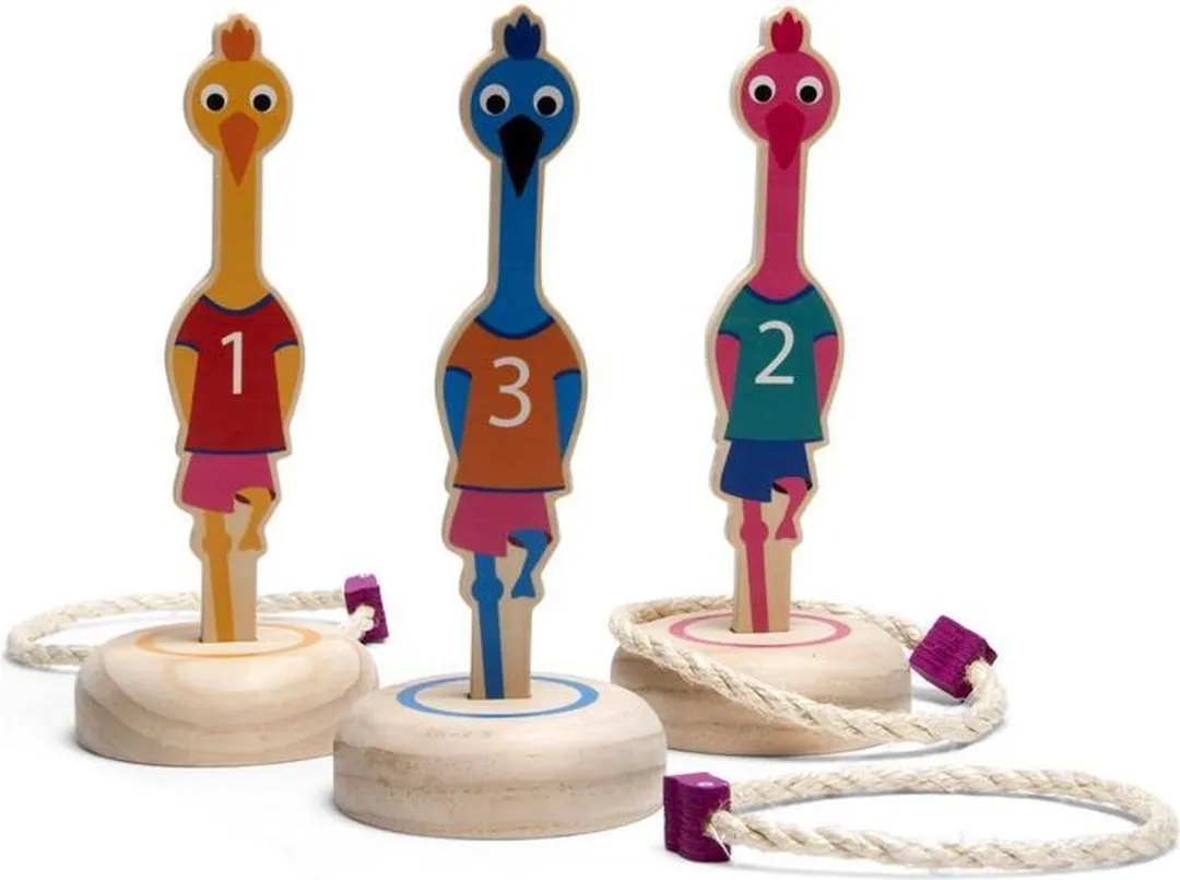 BS Toys Ringwerpen Vogels Houten Werpspel