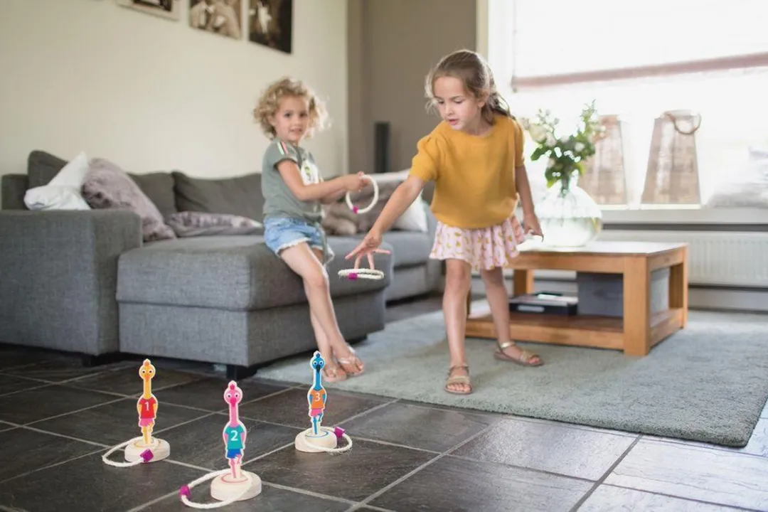 BS Toys Ringwerpen Vogels Houten Werpspel - Divers