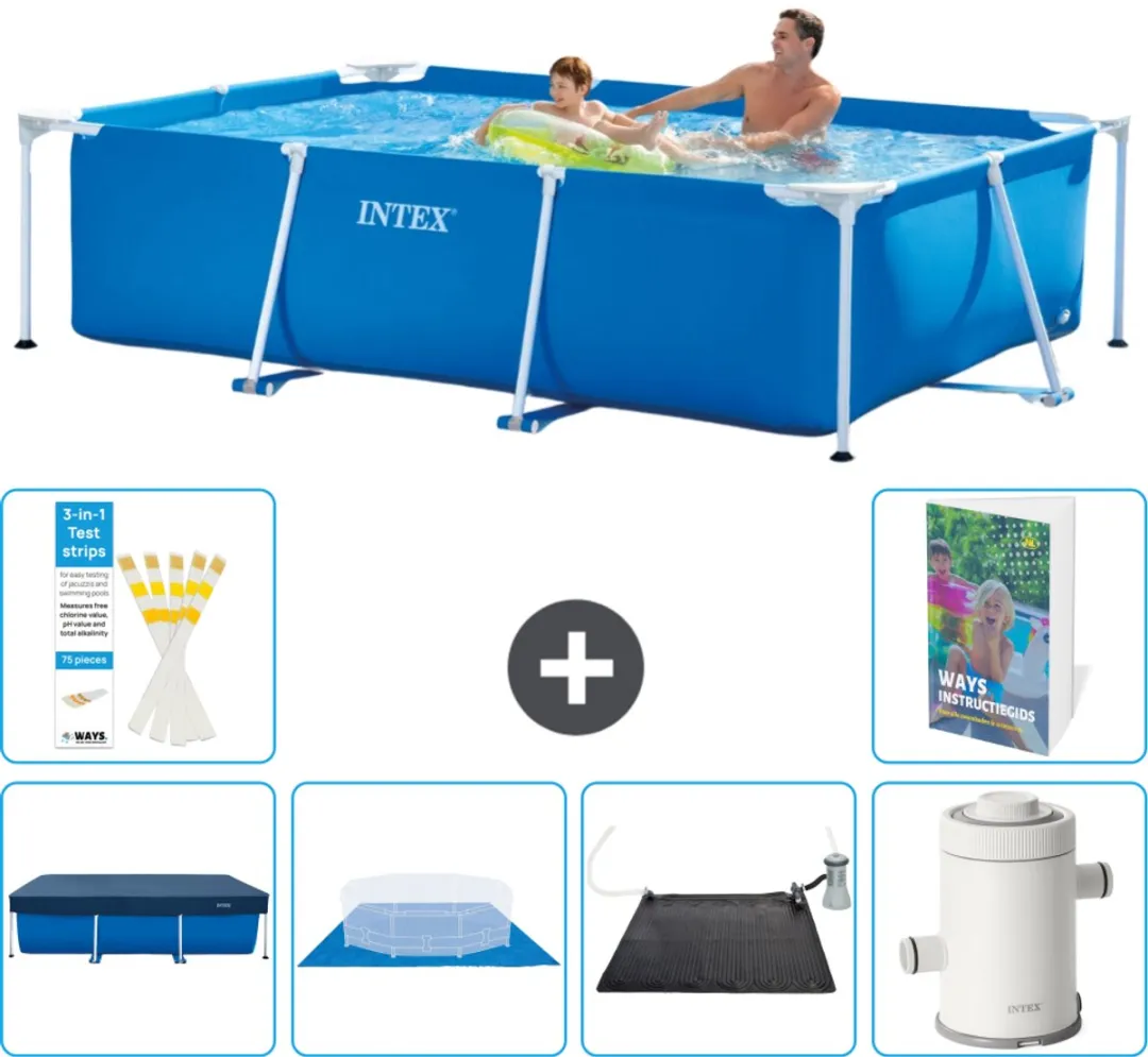 Intex Frame Zwembad 260x160cm Blauw - 2282L - 7-delig - afbeelding 2 van 6