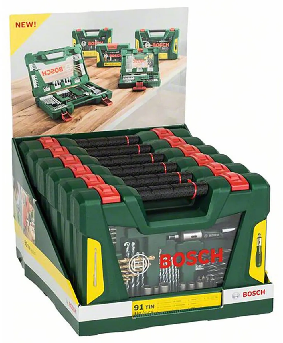 Bosch V-Line Boren & Bitset 91-delig - Hout
