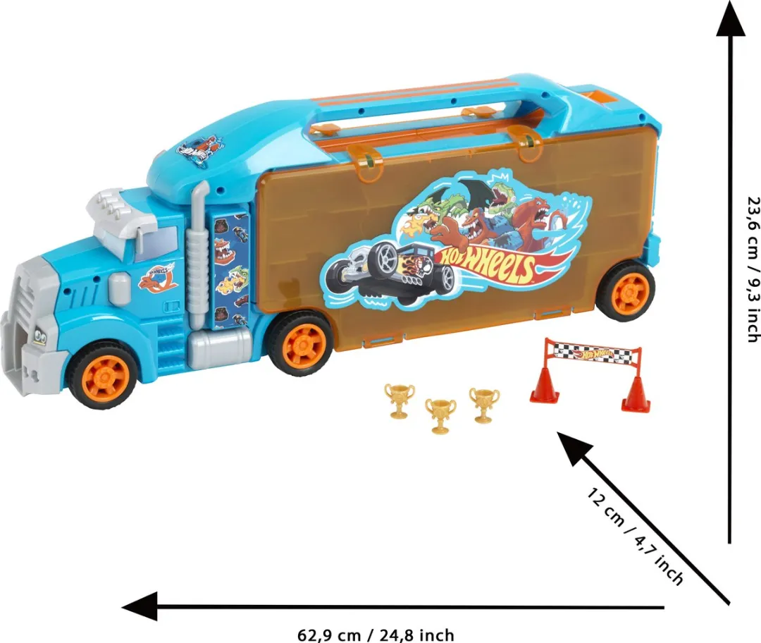 Klein Toys Hot Wheels Verzamelkoffer 2474 - 24 Auto's - Blauw/Oranje