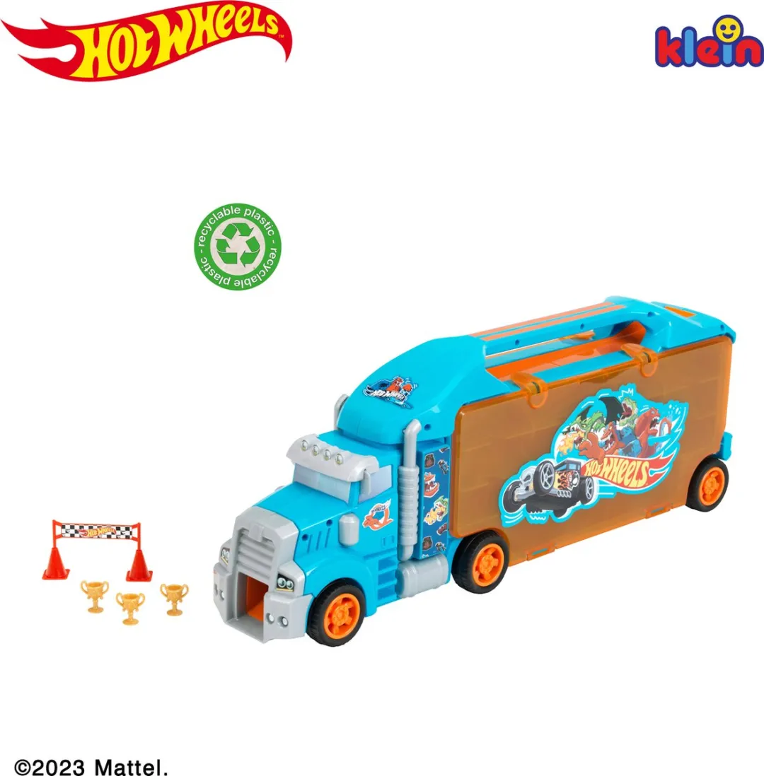 Klein Toys Hot Wheels Verzamelkoffer 2474 - 24 Auto's - Blauw/Oranje