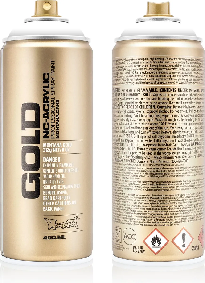 Montana GOLD S9120 Shock White Pure spuitbus 400ml