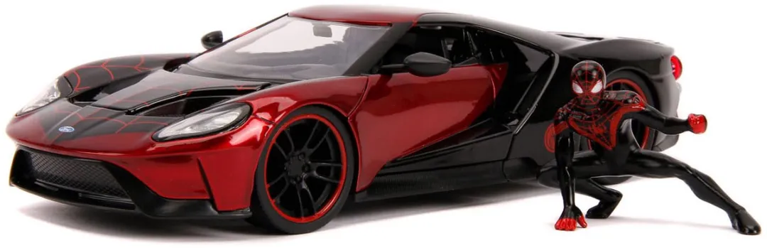 Jada Toys Spider-Man 1/24 2017 Ford GT Miles Morales Diecast Model