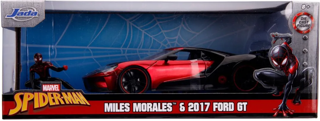 Jada Toys Spider-Man 1/24 2017 Ford GT Miles Morales Diecast Model - Multi