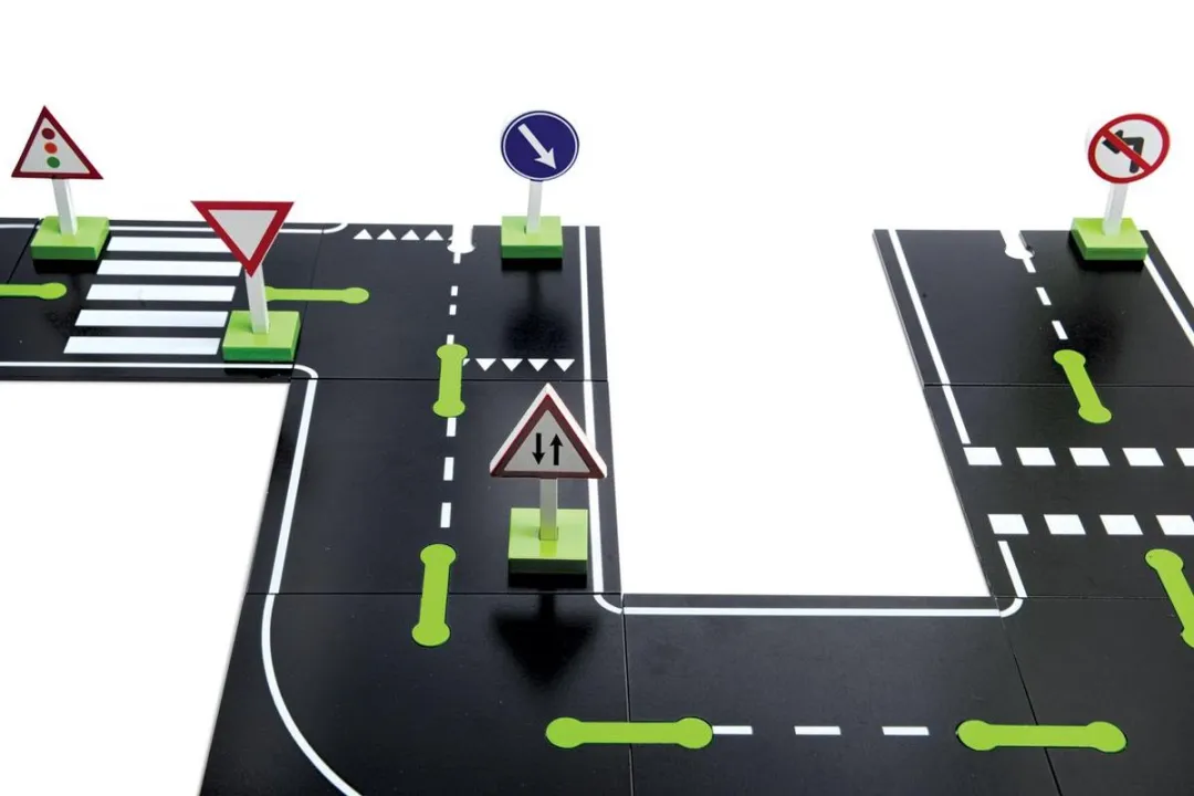 BS Toys Weg en Wagens Multicolor