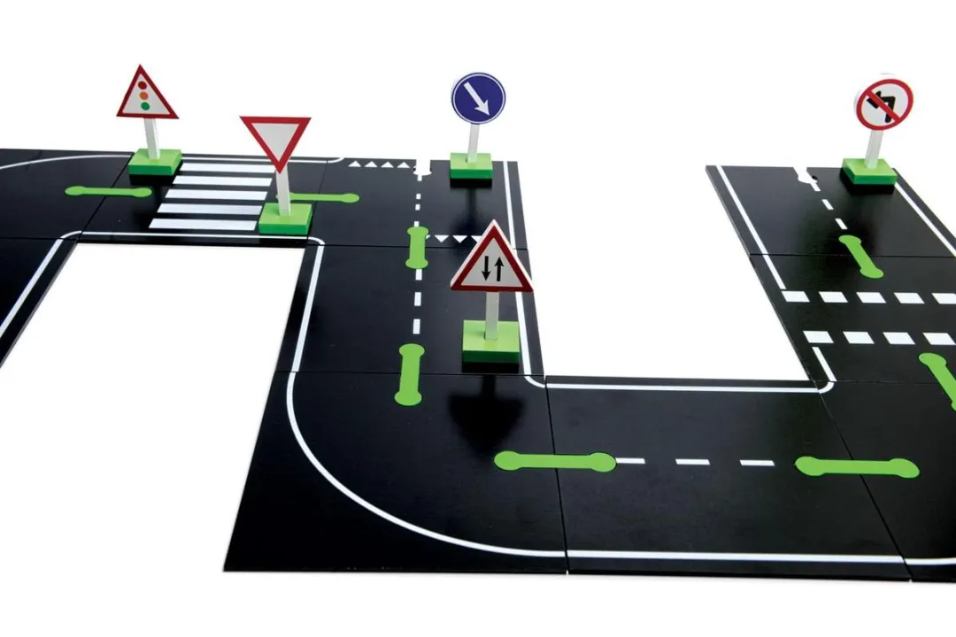 BS Toys Weg en Wagens Multicolor