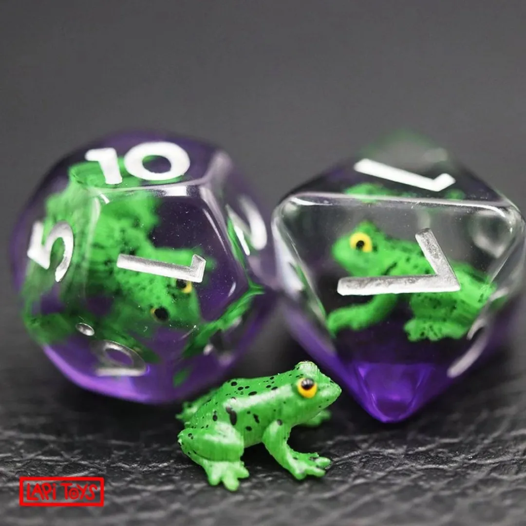 Lapi Toys DnD Dobbelstenen Resin - Paars - 7-delig