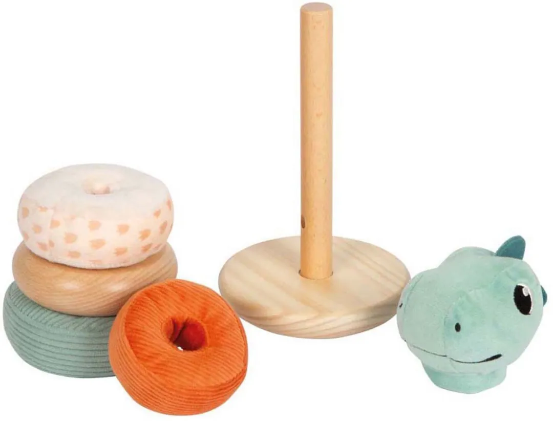 Small Foot Houten Stapeltoren Dino - 6 Stuks - Multicolor