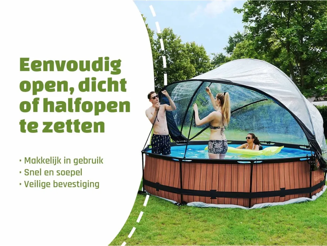 EXIT Toys Zwembadoverkapping ECO 366cm - Transparant
