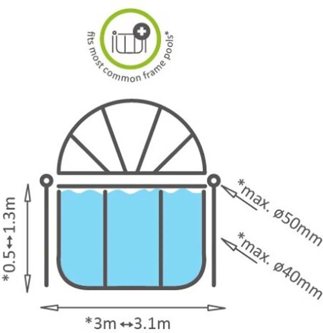 EXIT Toys Zwembadoverkapping ECO 366cm - Transparant