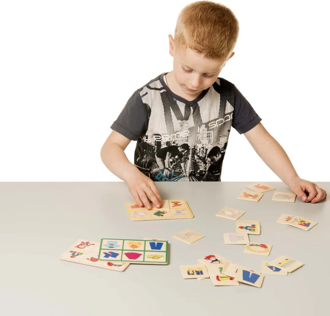 Toys for Life Woorden Bingo - Educatief Houten Speelgoed 3-7 jaar - 42 Stuks