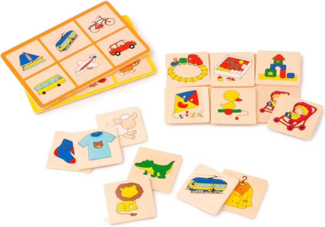 Toys for Life Woorden Bingo - Educatief Houten Speelgoed 3-7 jaar - 42 Stuks