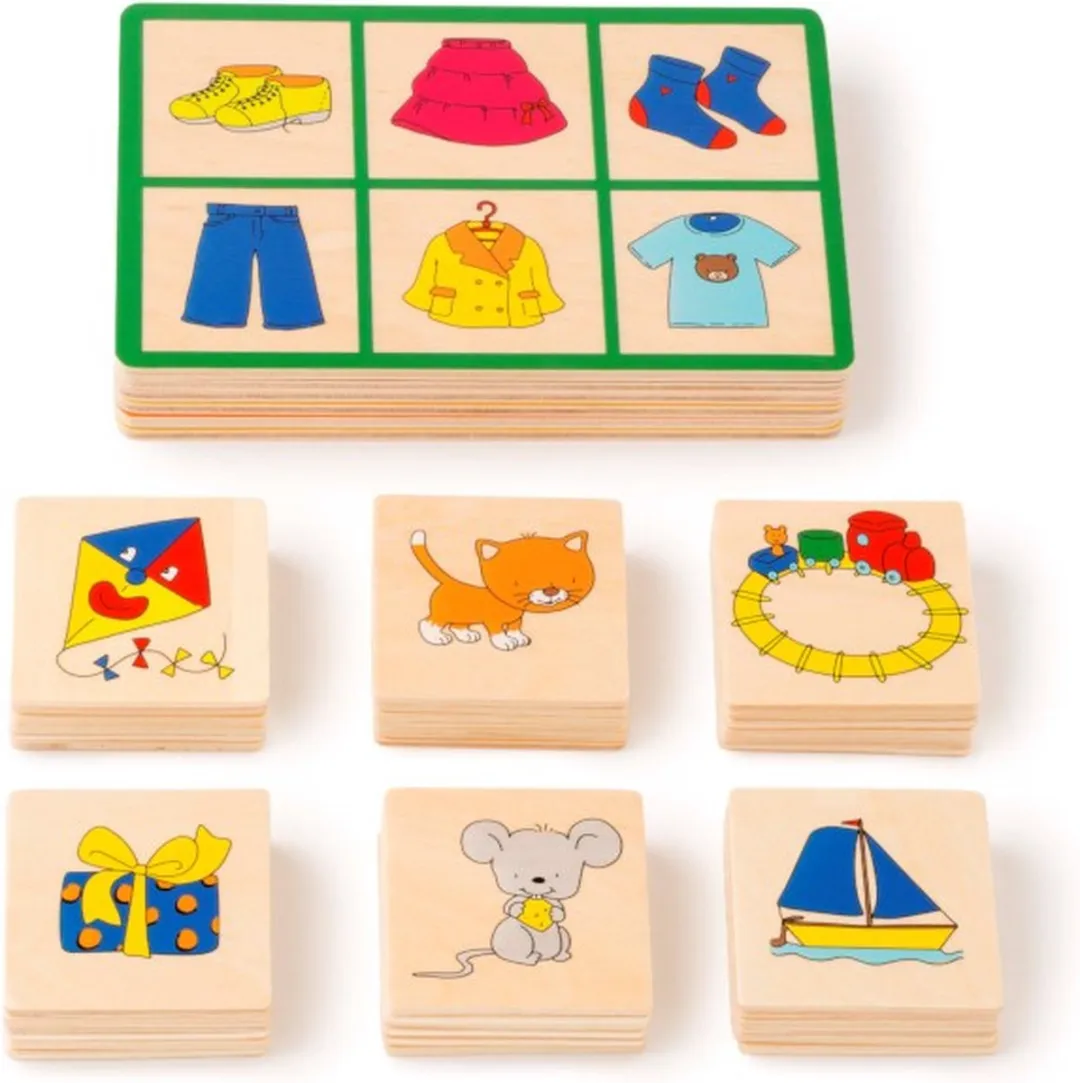Toys for Life Woorden Bingo - Educatief Houten Speelgoed 3-7 jaar - 42 Stuks