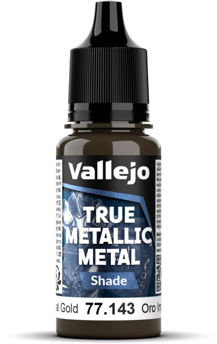 Vallejo Hobbyverf Acryl True Metallic Metal Shade Keizerlijk Goud 18ml