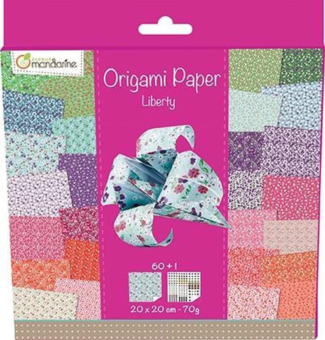 Clairefontaine Origami Papier Liberty 60 Vel 70g 20x20cm - Meerkleurig
