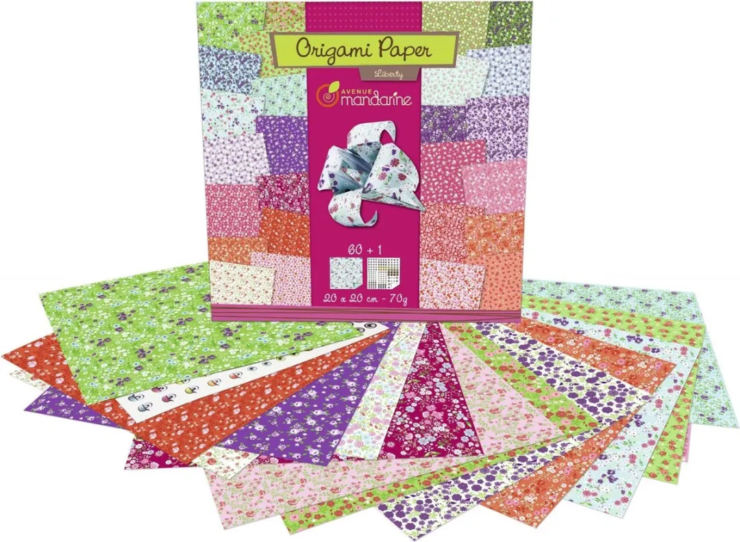 Clairefontaine Origami Papier Liberty 60 Vel 70g 20x20cm - Meerkleurig