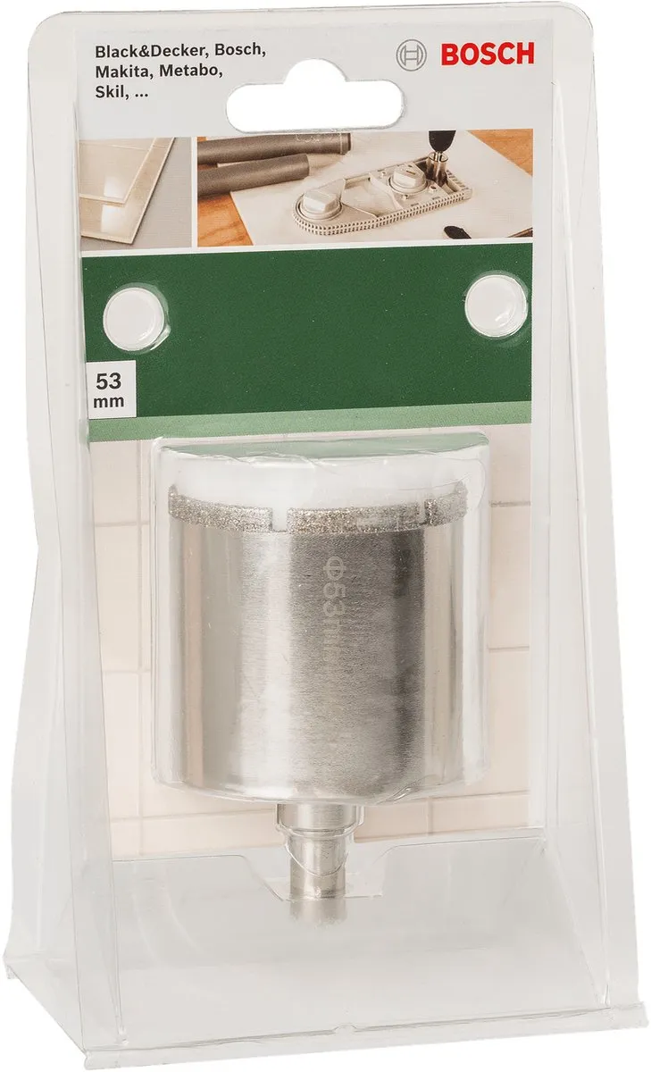 Bosch Diamant Tegelboor 53mm - Keramiek - Ø53mm - Zilver