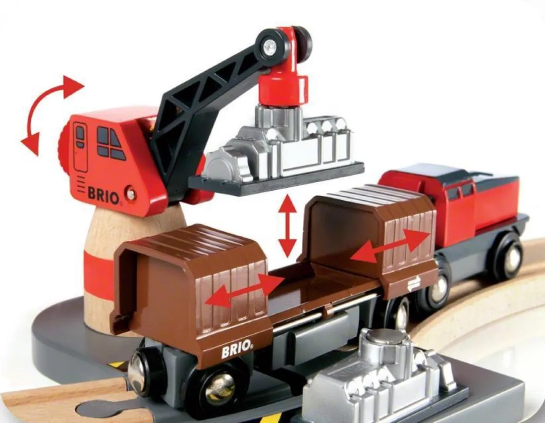 BRIO Treinset Vracht bij de Haven 33061 - 14-delig - Rood