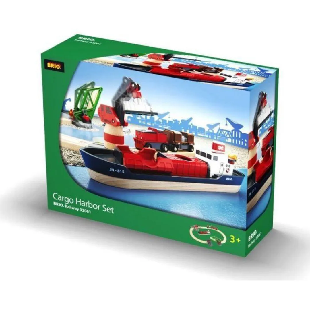 BRIO Treinset Vracht bij de Haven 33061 - 14-delig - Rood