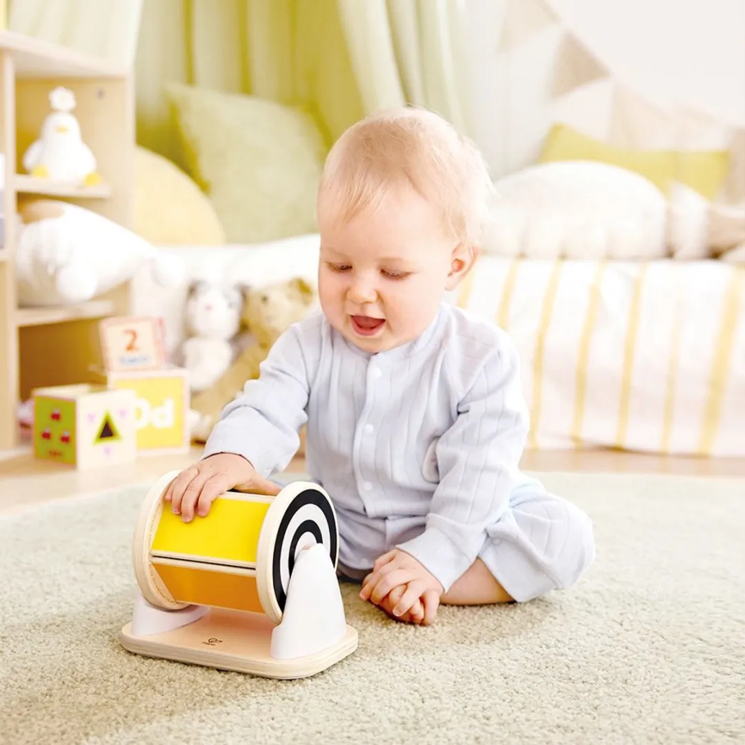 Hape Spinning Drum met Spiegel - Multicolor