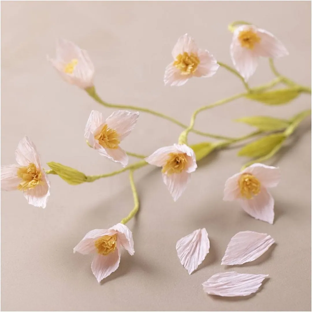 Creativ Company Mini Hobbyset Crêpepapier Bloemen - Multicolor