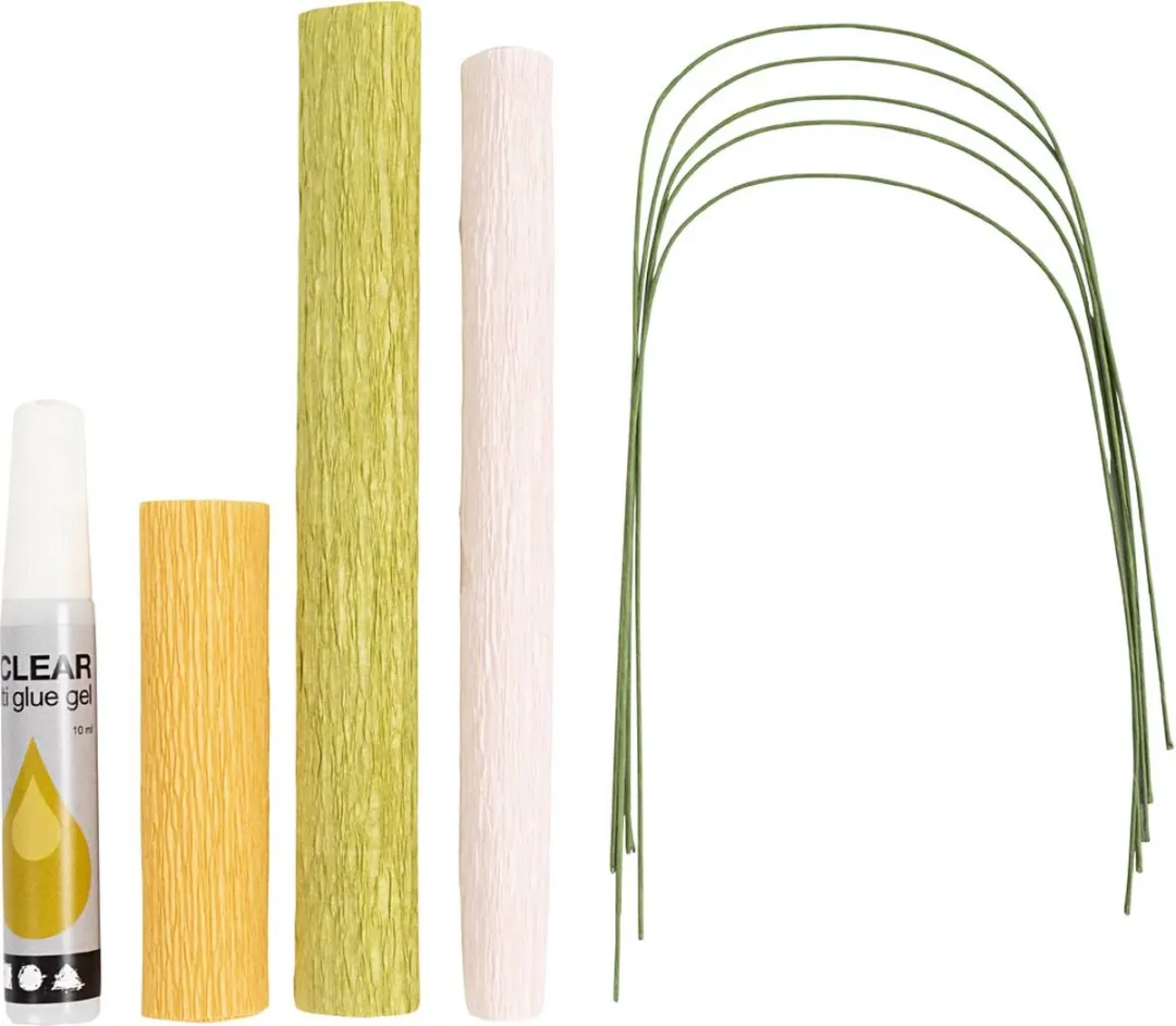 Creativ Company Mini Hobbyset Crêpepapier Bloemen - Multicolor