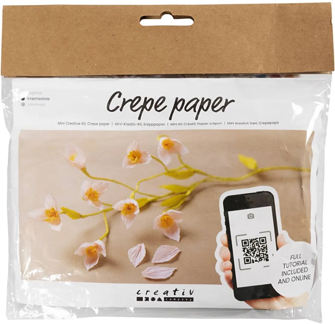 Creativ Company Mini Hobbyset Crêpepapier Bloemen