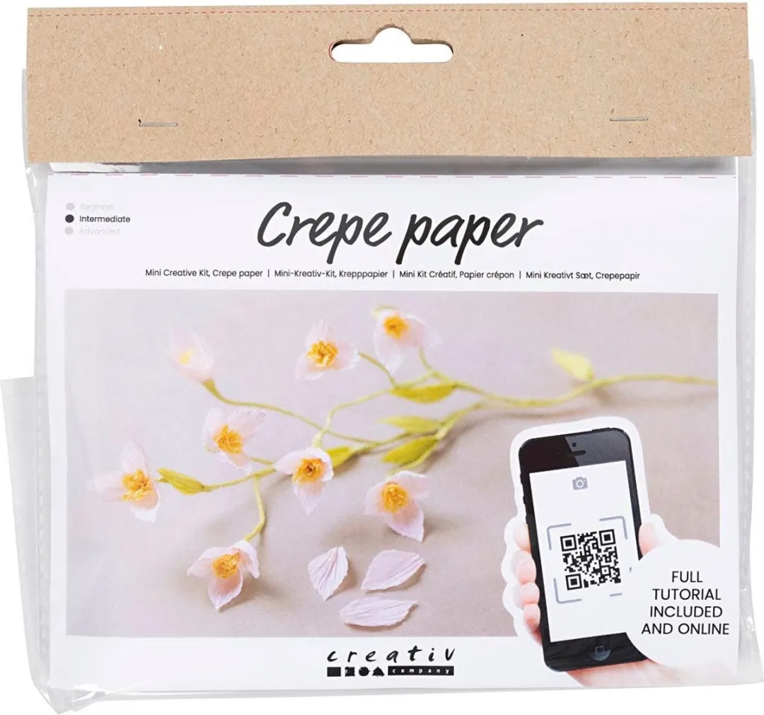Creativ Company Mini Hobbyset Crêpepapier Bloemen - Multicolor