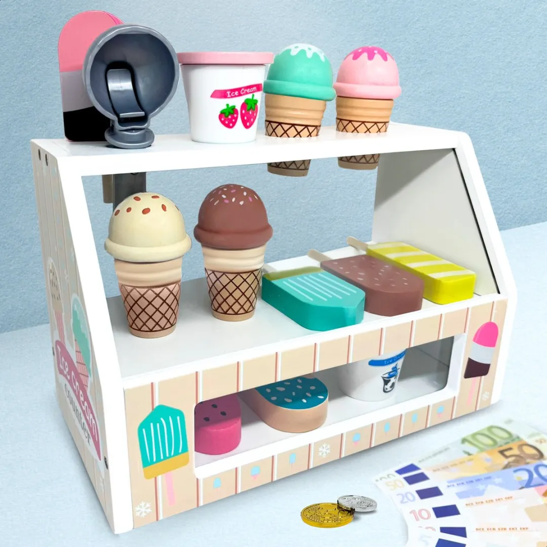 LiasToys Houten IJs Speelset - Speelkeuken - 3+