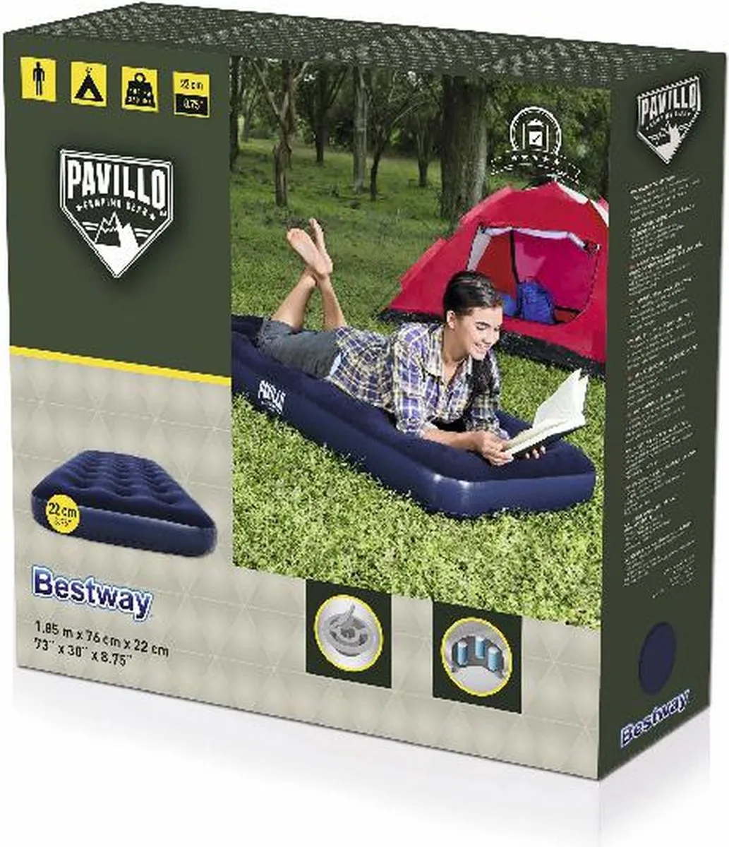Intergard Camping Luchtbed 185x76x22cm - Groen