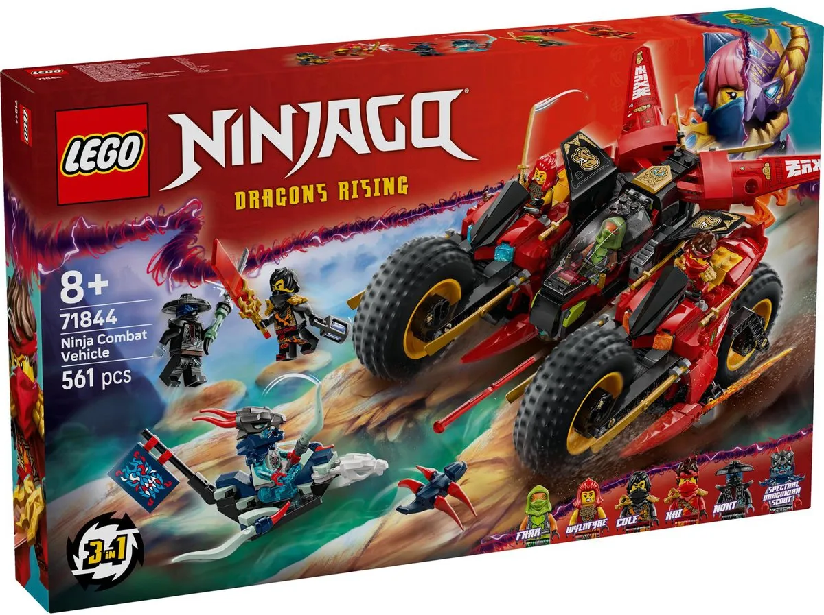 LEGO Ninjago Ninja Strijdvoertuig 3-in-1 71844 - 561 Stukken