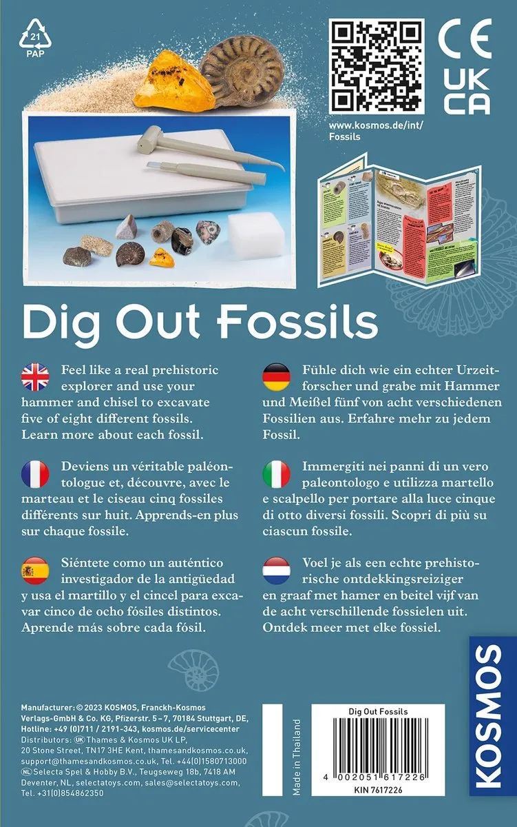 Kosmos Dig Out Fossils Experimenteerset 617226 - Fossielen opgraven