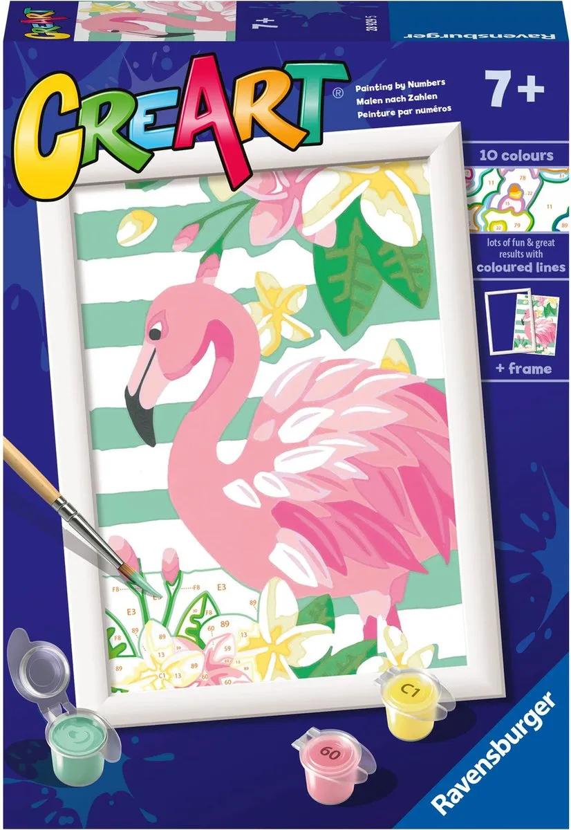 Ravensburger CreArt Think Pink Flamingo Kleuren op nummer - Roze