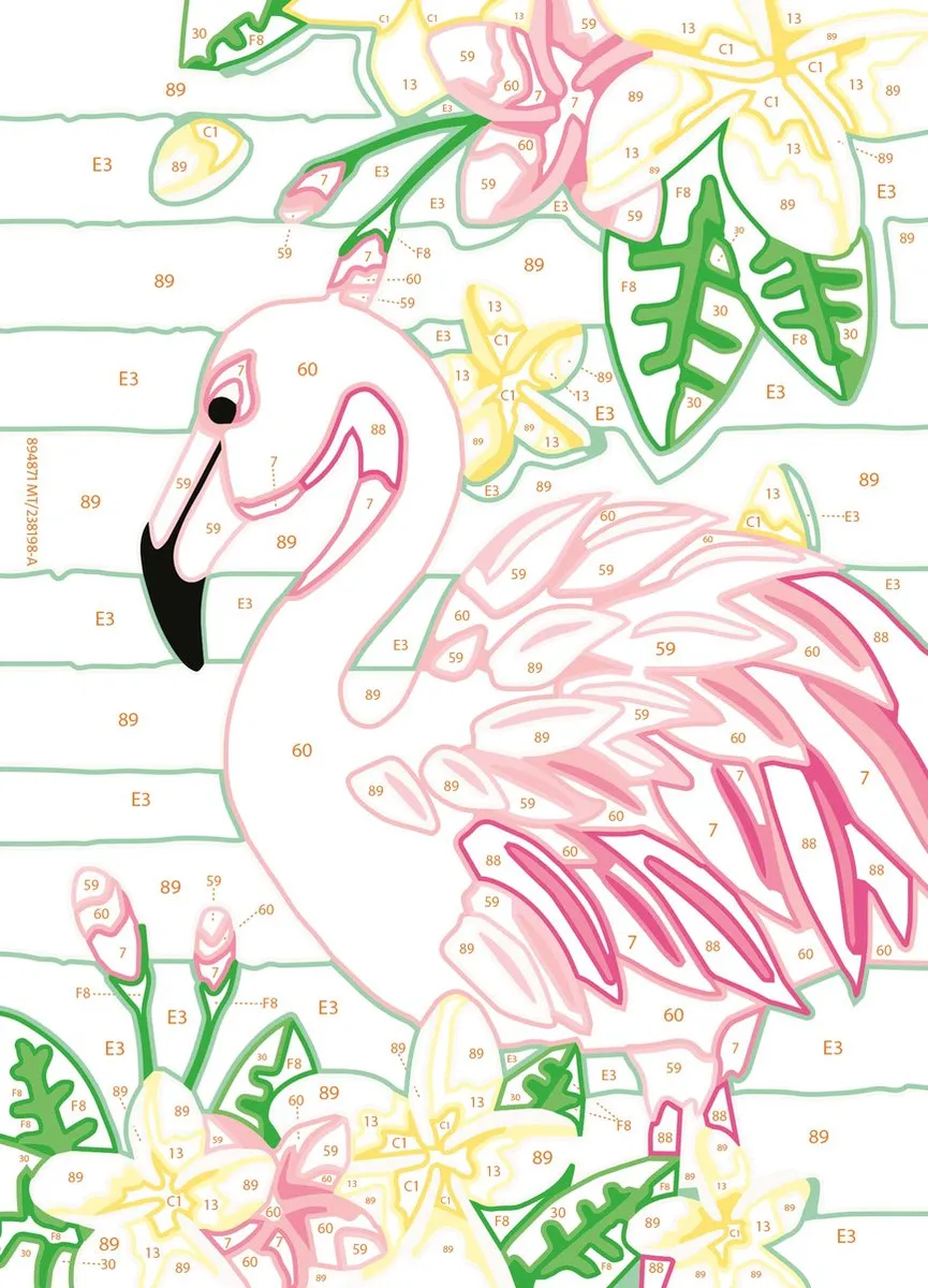 Ravensburger CreArt Think Pink Flamingo Kleuren op nummer - Roze