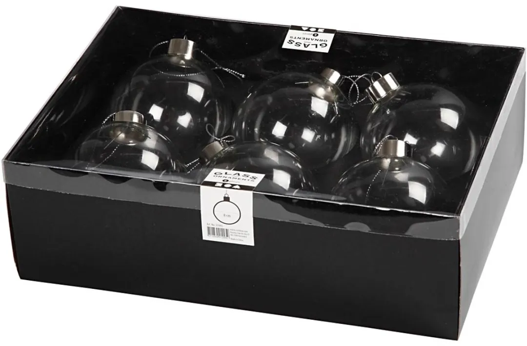 Creativ Company Creotime Glazen Ornamenten - 6 Stuks Transparant