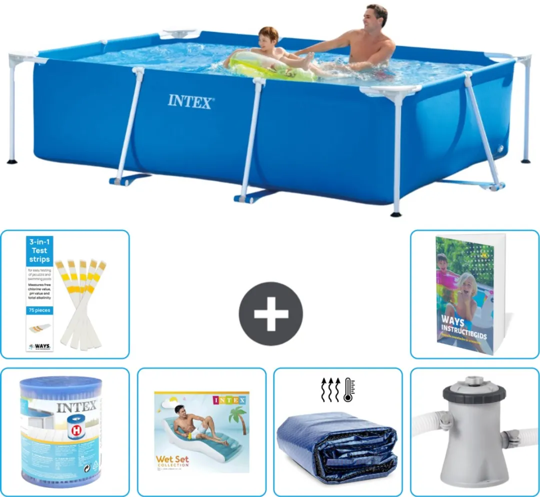Intex Frame Zwembad 260x160cm Blauw