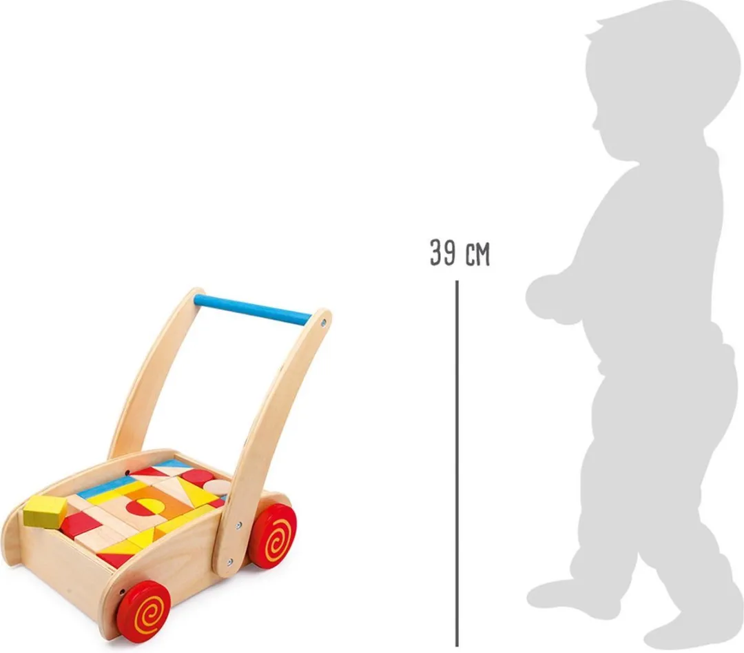 Small Foot Loopwagen Bouwblokken - Multicolor