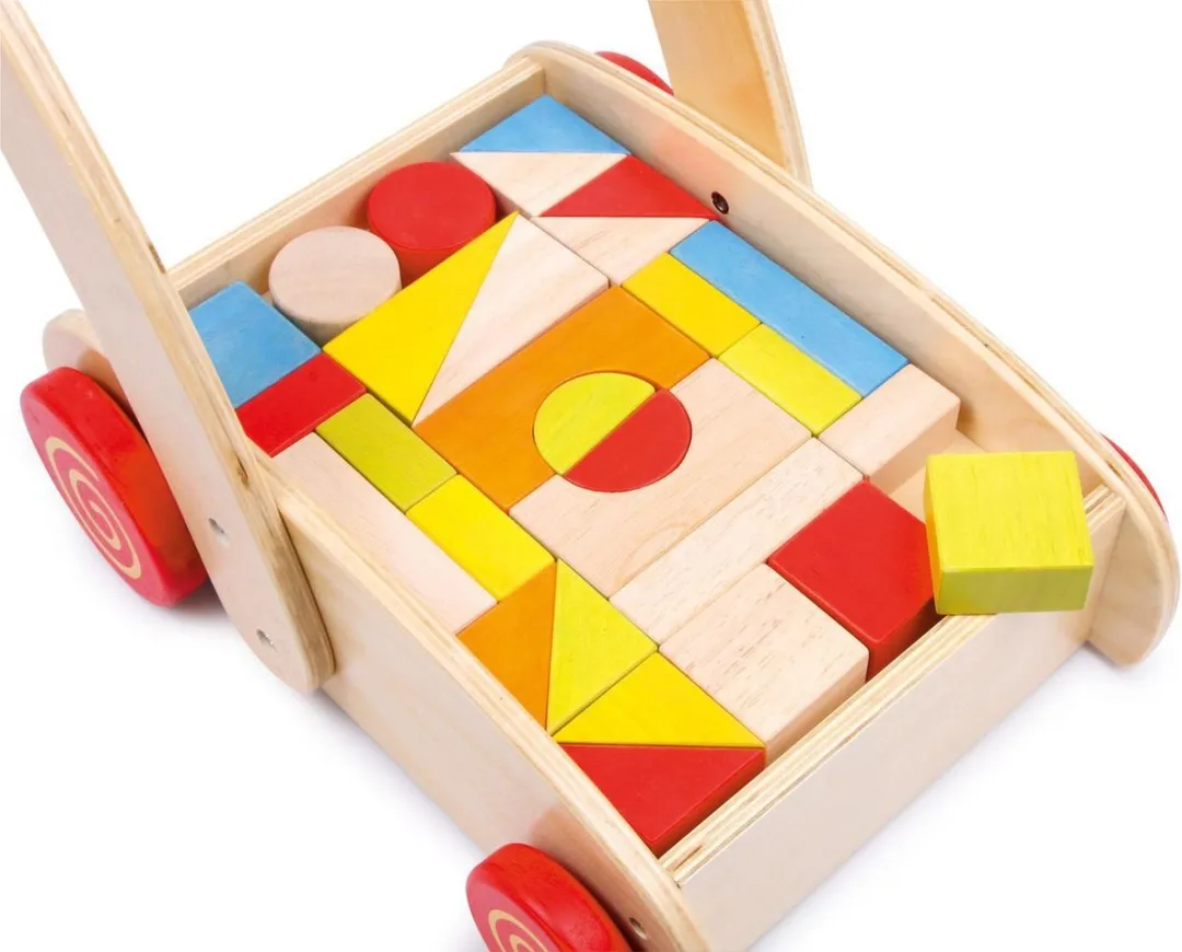 Small Foot Loopwagen Bouwblokken - Multicolor
