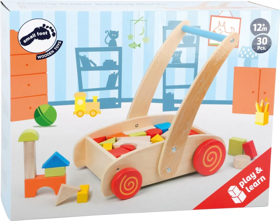 Small Foot Loopwagen Bouwblokken - Multicolor