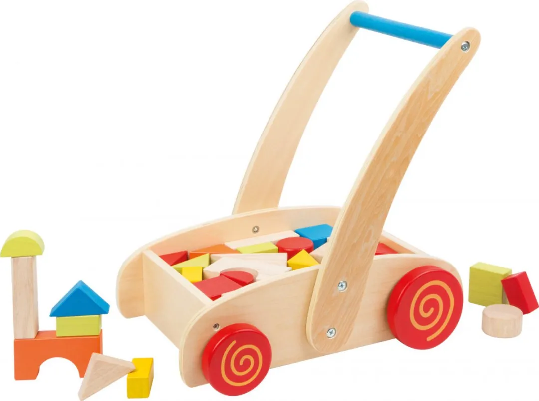 Small Foot Loopwagen Bouwblokken - Multicolor